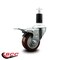 Service Caster 3'' Maroon Poly Swivel 1-3/8'' Expanding Stem Caster Total Lock Brake SCC-EXTTL20S314-PPUB-MRN-138 - alternate 4